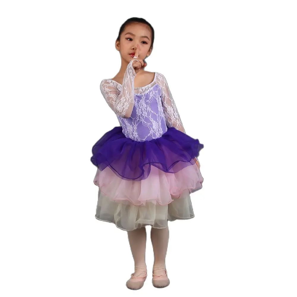 

20052 multi-colored soft tricot tiered euro tutu women & girl stage performance dance costumes ballet tutu