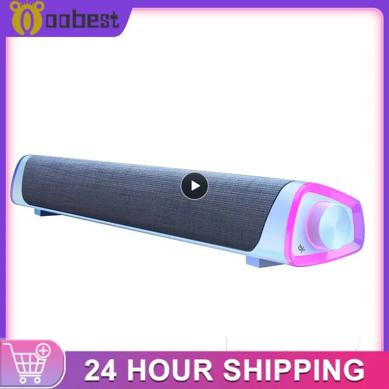 Nuovo Wireless Cablato Computer Tv Altoparlanti Stereo 4D Surround Soundbar Subwoofer Soundbar Radio Fm Led Per Laptop Pc Theater Aux