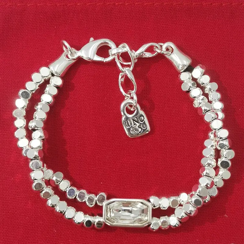 

2024 New UNO Bestselling High Quality White Gemstone Bracelet in Europe and America, Women's Romantic Gift