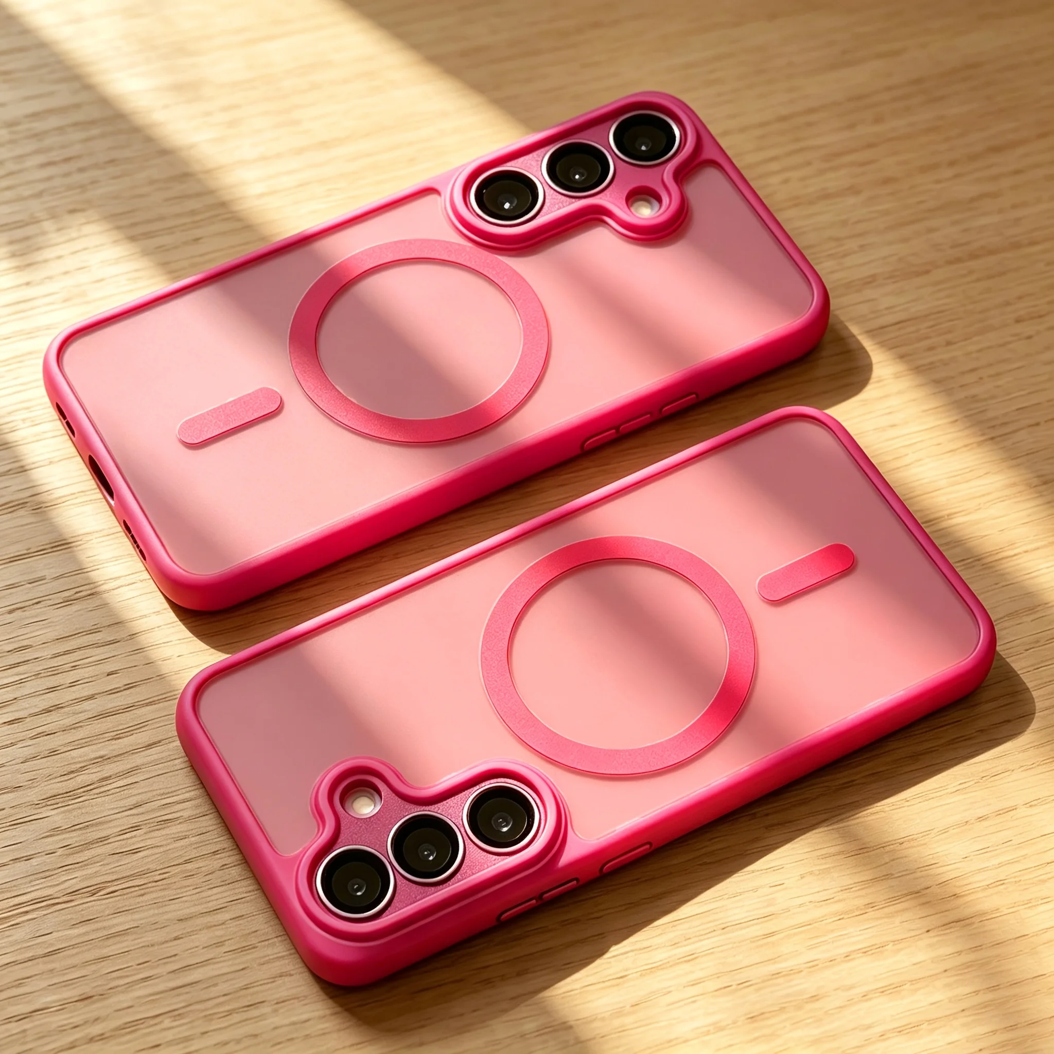 Fashion Matte Translucent Magnetic Case with Wireless Charging Support