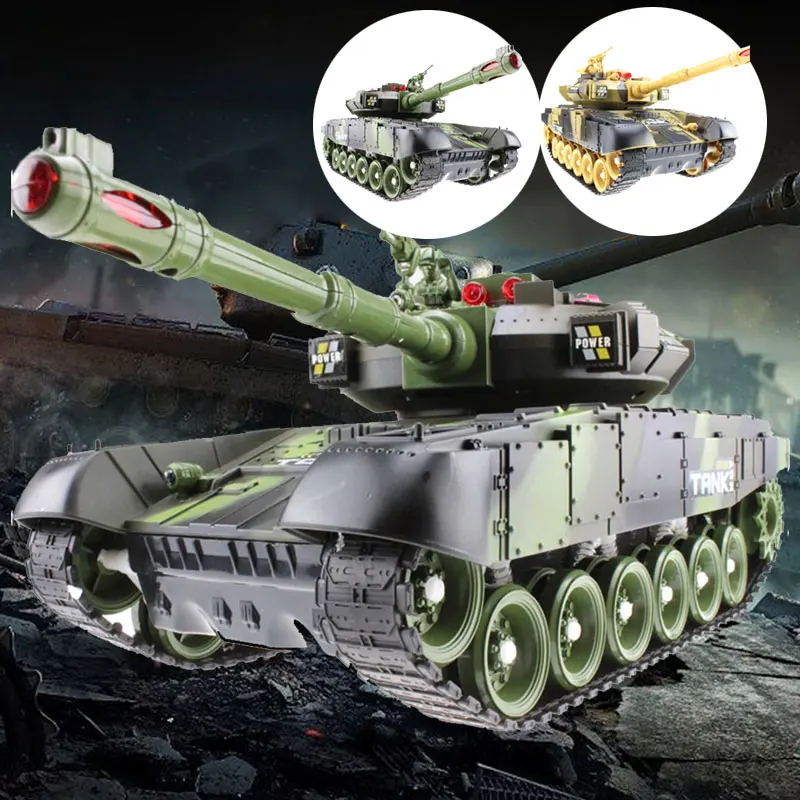 RC tank launch cross-country tracked remote control vehicle charger 33CM battle boy toys for boys kids children Gift remote control vehicle,remote control tank