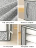 1PC gray clothes storage bag, quilt storage bag, wardrobe clothes sorting bag, with window storage bag, waterproof storage bag, 5