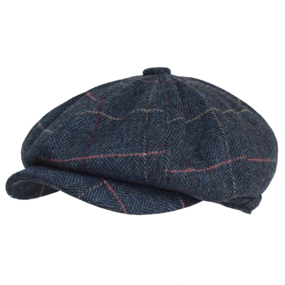 Cappello Da Strillone Itzu In Tweed Marrone Chiaro – Berretto Uomo 8 Pannelli, Taglia Unica Elastica, Fodera In Raso - 2