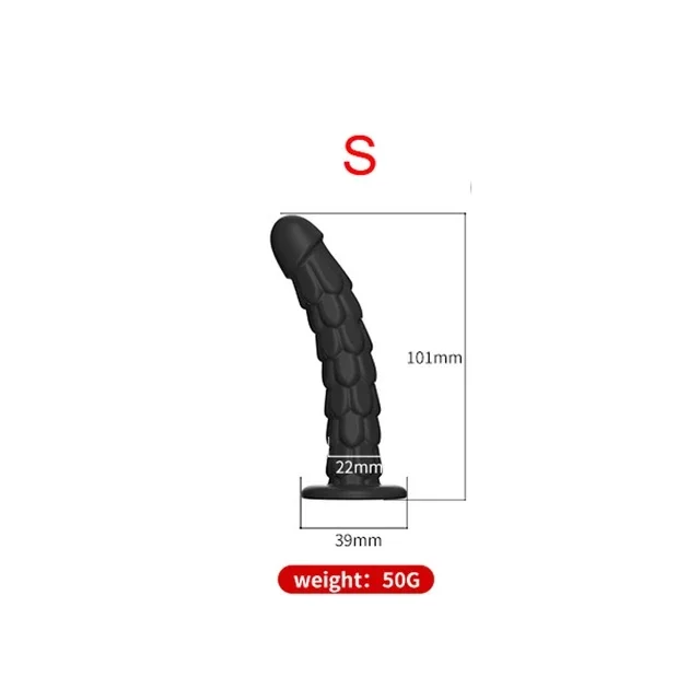 Strong Suction Cup Dildo Butt Plug Fish Scale Pattern Stimulate Vagina Anal Plug Male Prostate Massager Female Masturbation Tool