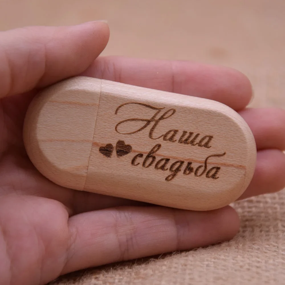 50PCS/Lot USB 2.0 Wooden pendrive with Key Chain Usb Flash Drive 4GB 8GB 16G 32GB memoria usb 64gb Wedding Memory Gift