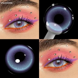 Vibrant Monaco Red Blue Contact Lenses for Eye - Catching Party Makeup (Monaco Violet)