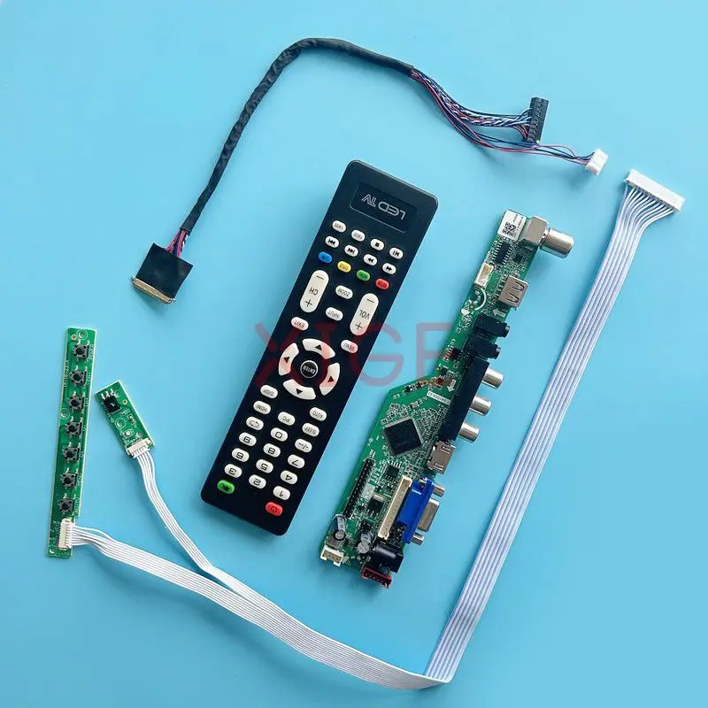 

Плата драйвера ЖК-контроллера для LTN133AT17 LTN133AT28, 1366*768 VGA + HDMI + AV + USB 40 Pin LVDS, комплект «сделай сам» для аналогового ТВ, экрана ноутбука 13,3 дюйма