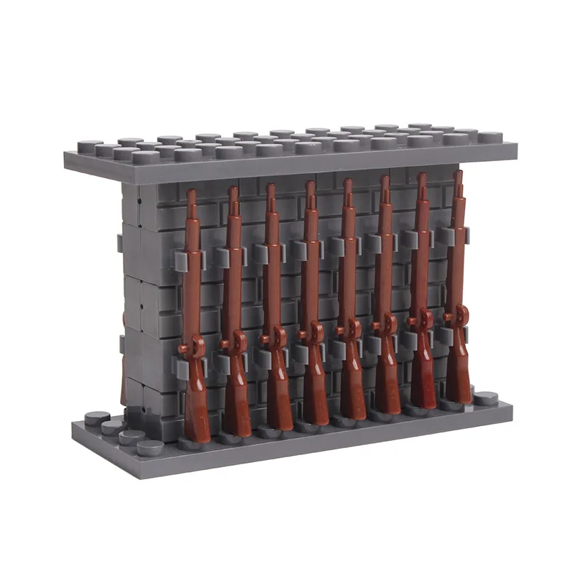 Compact Building Block Weapon Equipment Rack - Military Assembly Set