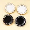 10PCS High-end buckle tweed coat suit suit pyjamas white black exquisite fashion decorative top coat button accessories 1