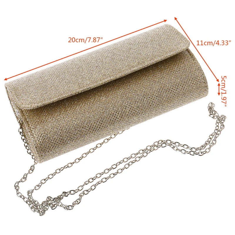 2024 Popular Women's Evening Shoulder Bag Bridal Clutch Party Prom Wedding Envelope   Handbag New