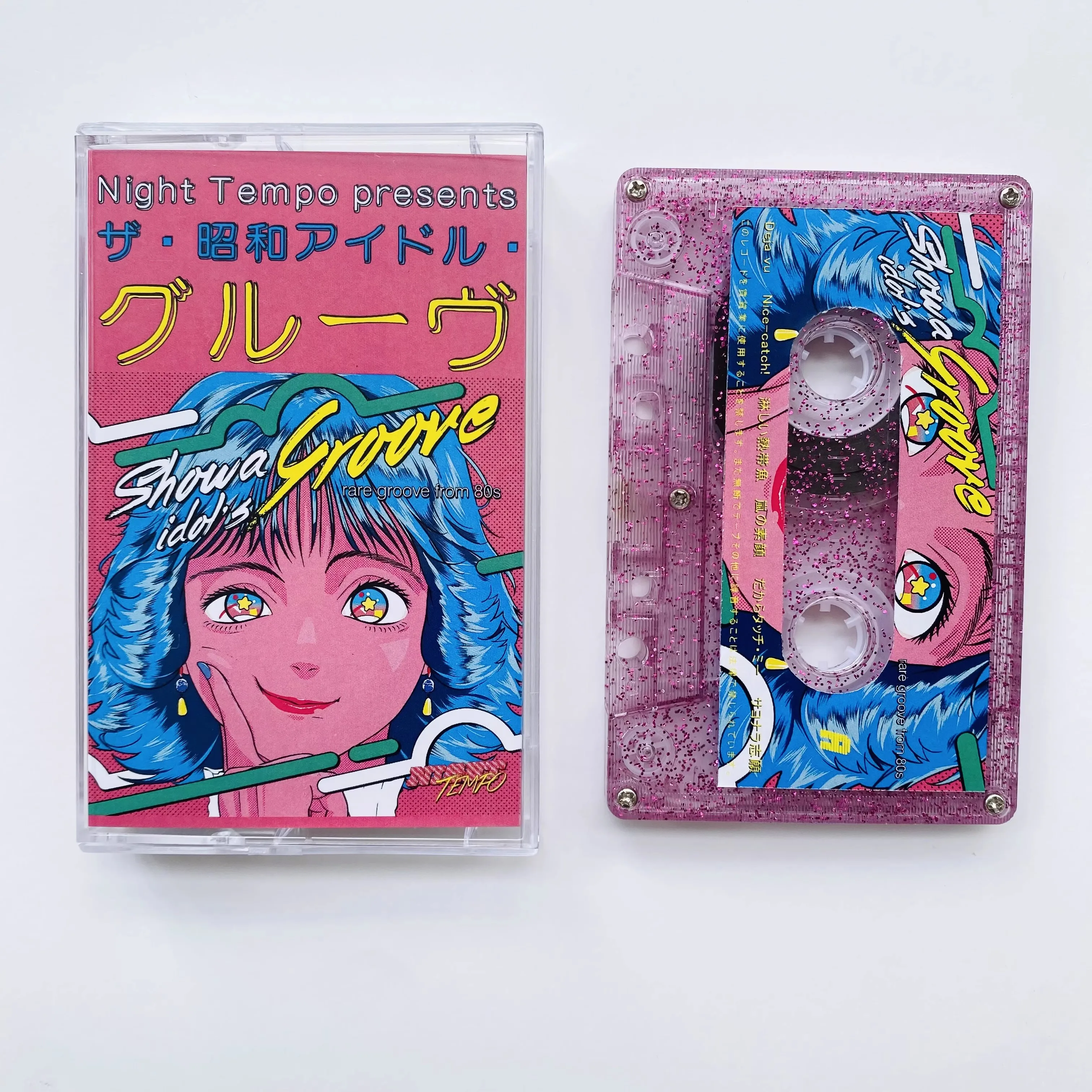 

Steam Wave Retro Night Tempo Presents Showa Vaporwave Music Tape Confused Teenager Cosplay Soundtracks Box Cassette Walkman Tape