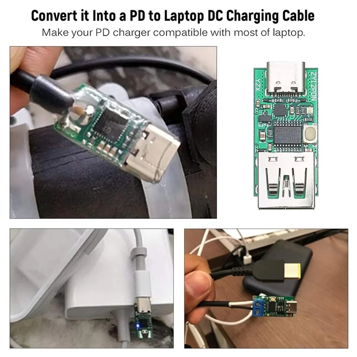 

ZY12PDN USB-C PD2.0/3,0 в DC преобразователь, модуль питания, приманка, быстрый заряд, триггер, опрос, детектор опроса, тестер с USB-портом