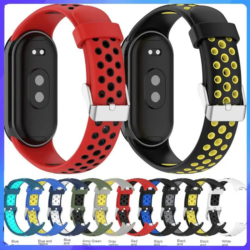 

Ремешок силиконовый для часов Xiaomi Band 8, сменный Браслет для смарт-часов Mi Band 8, несколько цветов, аксессуары для часов