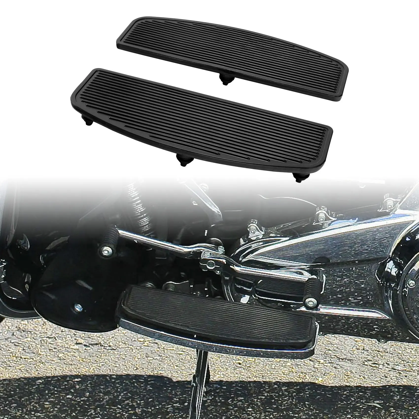 Motorcycle Front Rubber Insert Floorboard Footpeg Footrest Pad For