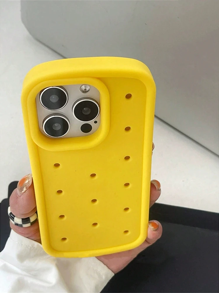 INS Hot Cheese Breathable Soft Silicone Cooling Case - Solid Color Shell