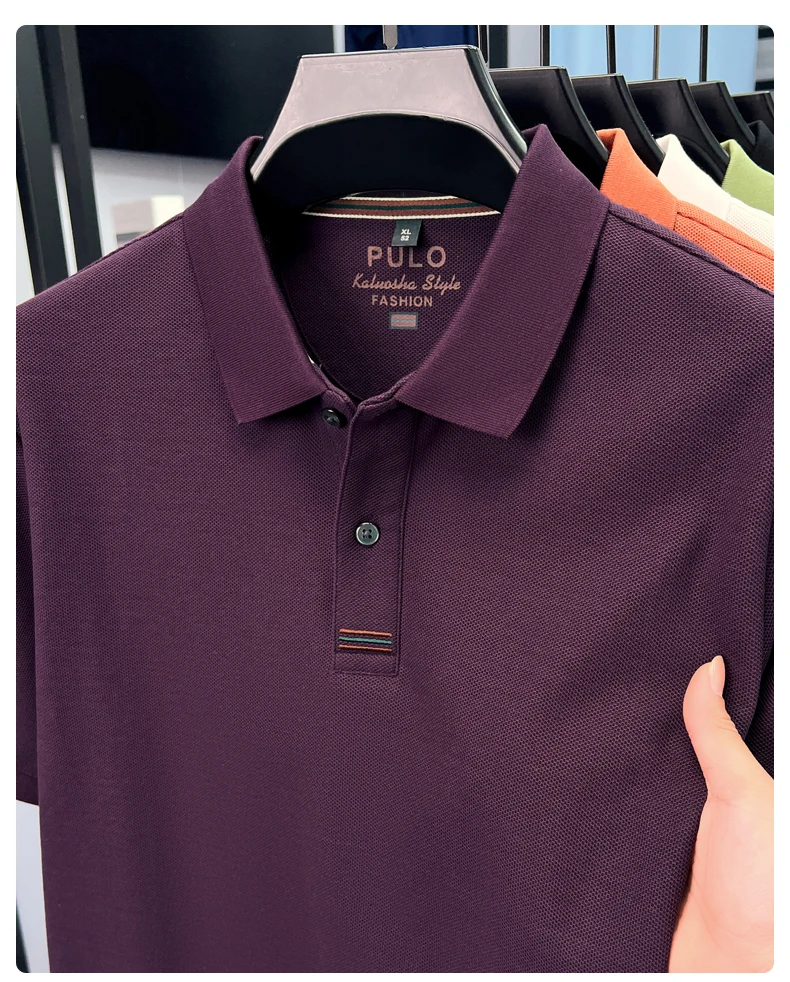 100% pure cotton short sleeve polo shirt men summer simple Korean fashion striped high-end designer brand casual golf T-shirt 18 S014ef4c90ab441aca6d1845f678467f5r