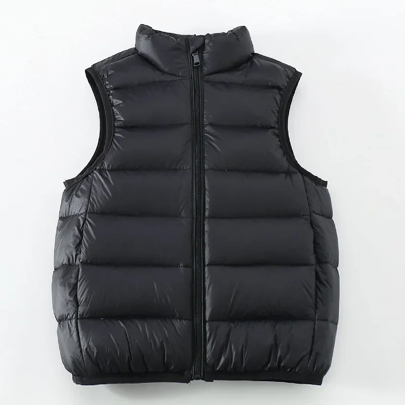 Boys and Girls Top Winter Childrens Clothing Light and Thin Childrens Shoulder Stand Up Collar Solid Color Warm Down Jacket Vest down jacket children jackets