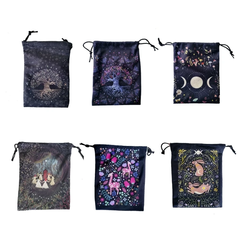 

Tarot Card Storage Bag,Board Game Drawstring Tarot Bag for Dices Jewelry-Trinket