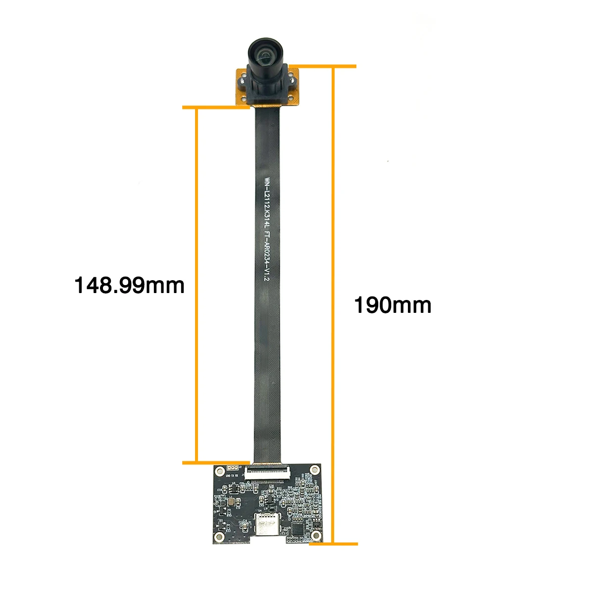 2MP HD 1080P 1920x1080 AR0234 USB3.0 카메라 모듈 120FPS 글로벌 셔터 MJPG, YUY2, H.264 FF 100 ° 문서용 Type-C