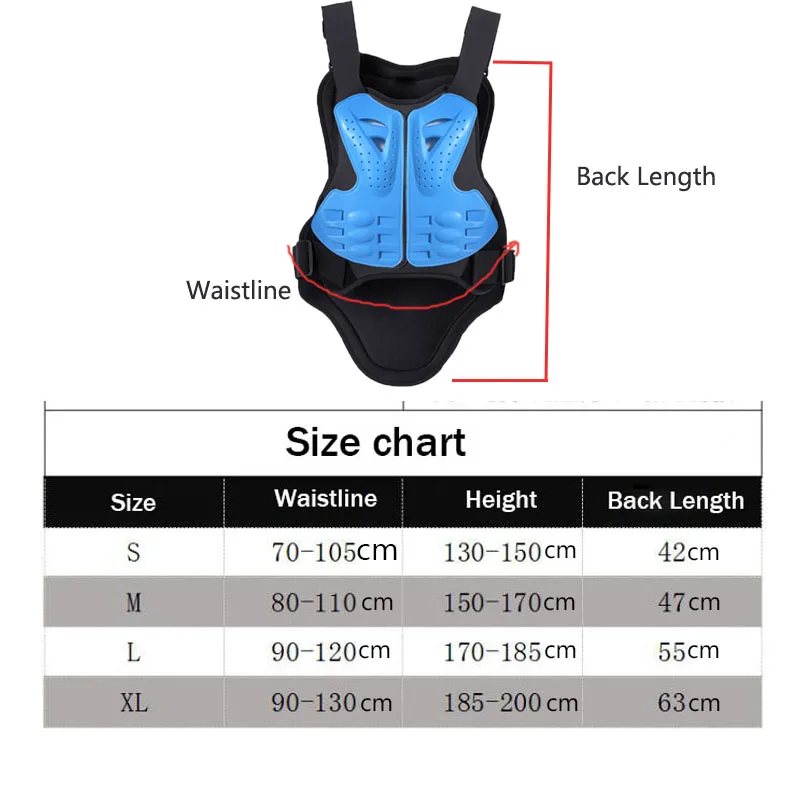 Adults Motorcycle Body Armor Chest Spine Protector Vest Motocross Skiing Skating Snowboarding Equipment ATV Motobike Riding Vest motocross body armor