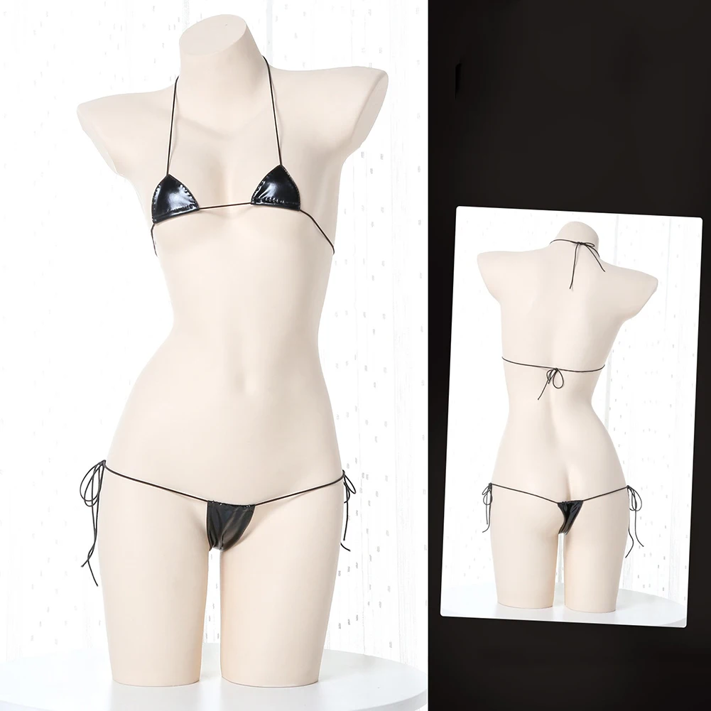 For Holiday For Vacation Halter Lace-up Lingerie Womens Lingerie Moderate Elasticity Sexy Style Sleeveless Solid Color