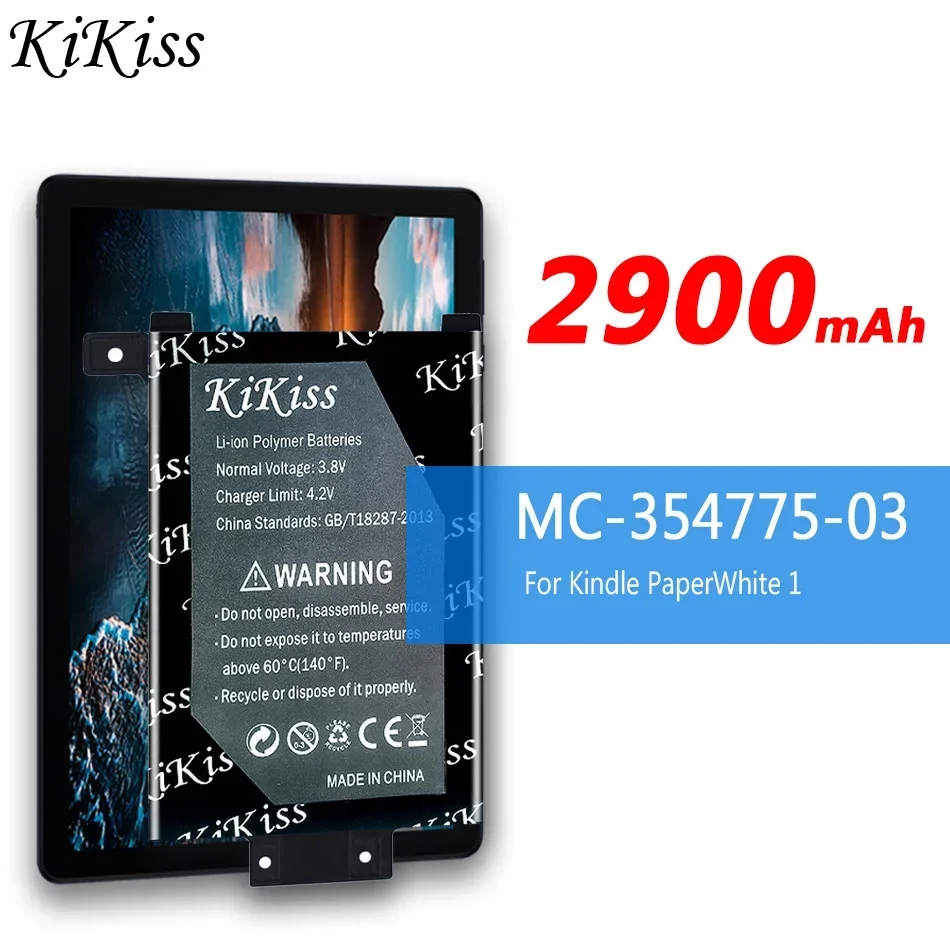 For Kindle PaperWhite 2900mAh Battery-Long-lasting Power for Kindle Tablets