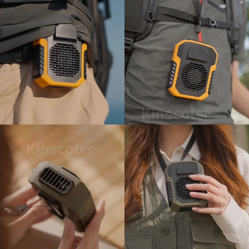 Kinscoter-매달린 목/허리 선풍기, 6000mAh, USB 미니, 휴대용 충전식 선풍기, 야외, 캠핑, 하이킹, 등산, 러닝, 스포츠용 2