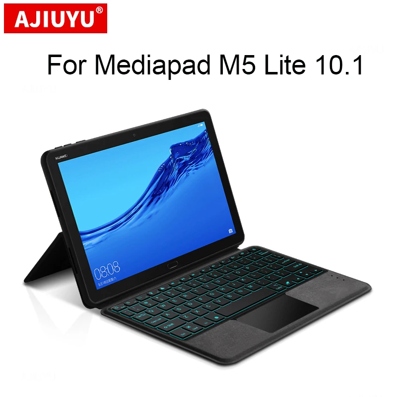 Teclado Inteligente para Huawei Mediapad m5 Lite 10.1 Bah2-w09 Al102023 Tablet Teclado Bluetooth Touch Pad Cases Protetores Case de