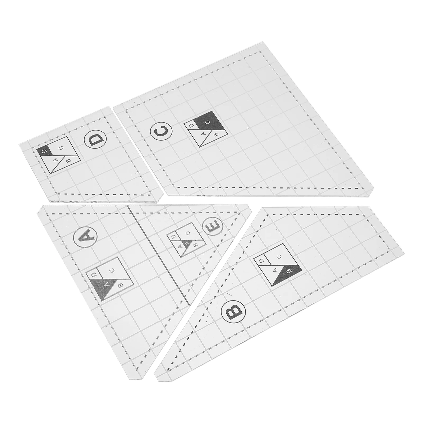 

Quilting Square Ruler Patchwork Template Exercise Accessories Durable for Sewing