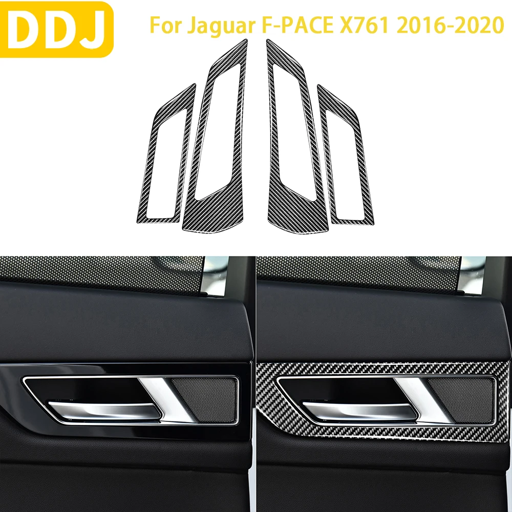

Для Jaguar XE 2016 2017 2018 2019 2020 аксессуары для интерьера из углеродного волокна декоративная Дверная панель отделка динамик рамка наклейка