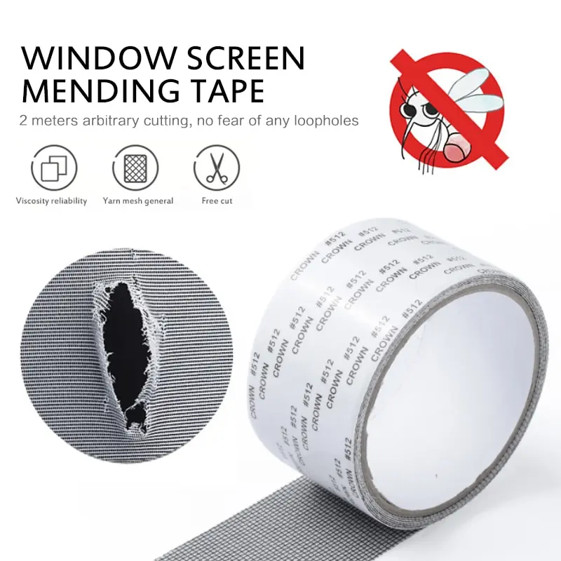 Window-Screen-Repair-Tape-Self-Adhesive-Mesh-Tape-Net-Door-Fix-Patch-Anti-Insect-Mosquito-Mesh.jpg Ablak Képernyő Javító Szalag Önmaga Ragasztó Hálószalag Nettó Ajtó Javítás Rovar Szúnyog Háló Törött Lyukak Javítása - Image 2