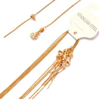 5 pièces/lot plaqué or 18 carats amovible 50cm en acier inoxydable boîte de bricolage serpent croix lien chaîne collier femmes pendentif à breloque bijoux 4