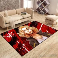Tokyo R-Revengers Pattern Rug Carpet for Living Room Bathroom Mat Carpet for Bedroom Kid's Room Home Decor Anime Rug 2
