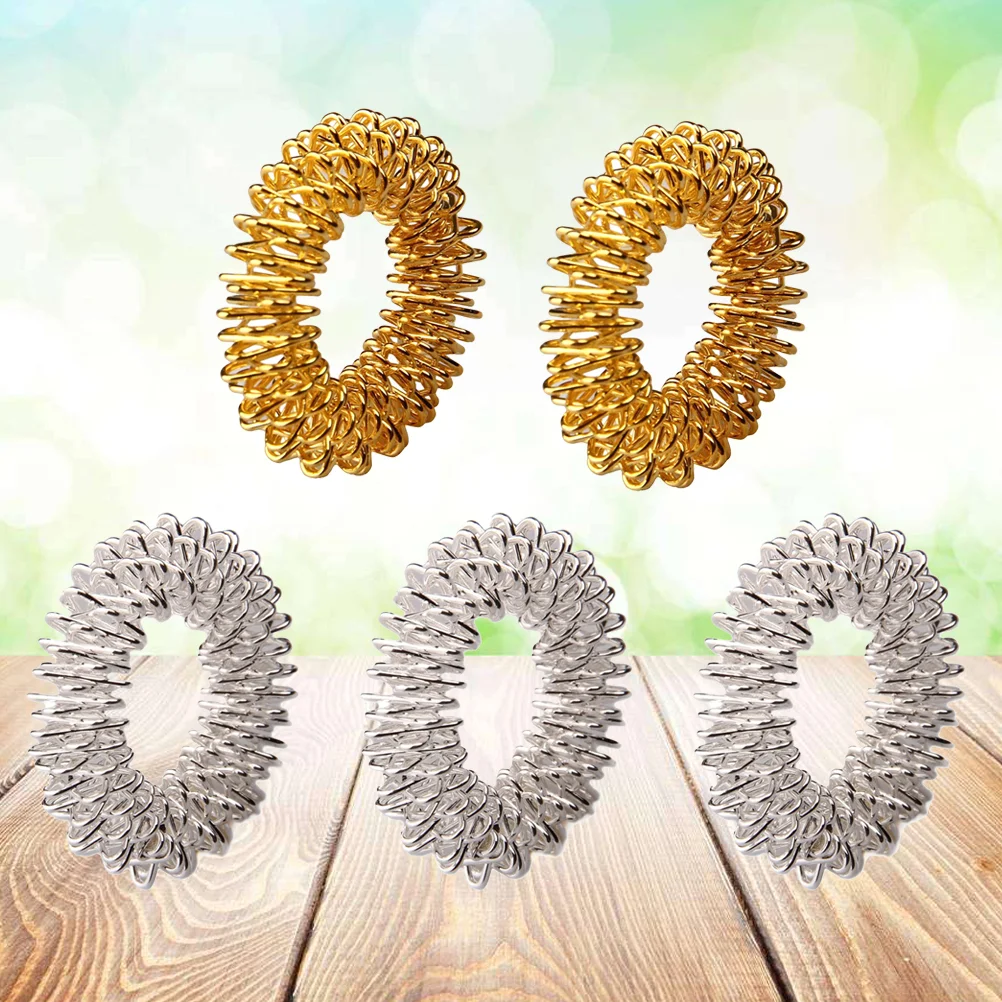 

Ring Finger Acupressure Rings Sensory Spiky Chinese Metal Depression Rin