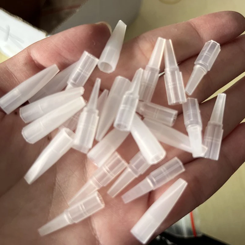 100pcs/bag 1RL/3RL/5RL/5F/7F Disposable Permanent Makeup Eyebrow Lip Tattoo Tips Needle Caps for Tattoo Machine