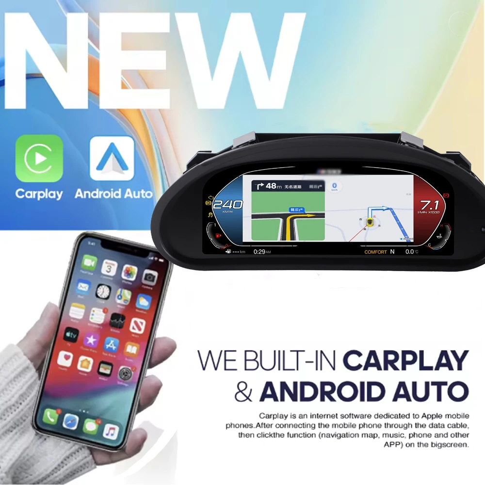 BMW 3 시리즈 E46 M3 1998-2006 차량용 LCD 대시보드 디지털 클러스터 계기판 속도계 다기능