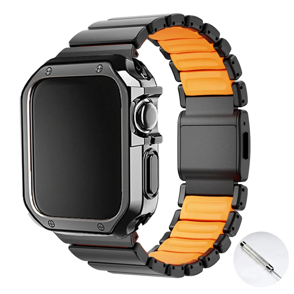 Premium Titanium Band with TPU Case