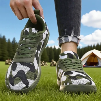 أحذية بدون قطرة واسعة حافي القدمين للرجال في الهواء الطلق قابلة للتنفس أحذية رياضية كبيرة للجري عصرية شبكية أحذية مشي غير رسمية رائجة البيع 4