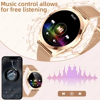 LIGE luxe 1.27 "écran HD montre intelligente femmes étanche Bluetooth appel femmes Bracelet sport moniteur de santé dames Smartwatch 4