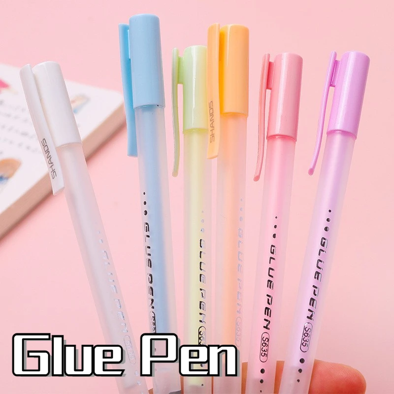 Glue Pen Candy Color Handbook Dispensing Pen Quick-Drying Dot Gule Guns Stick High Viscosity Glue Creative Students Stationery