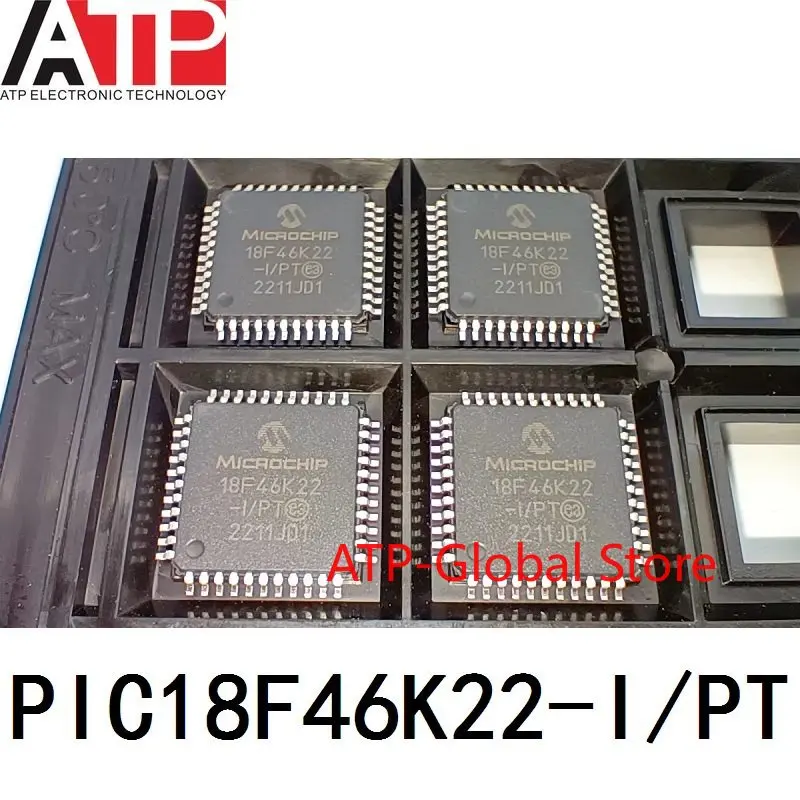 

10PCS PIC18F46K22-I/PT 18F46K22 PIC18F46K22 QFP-44 Microcontroller IC MCU CHIP FLASH 44TQFP New Original In Stock