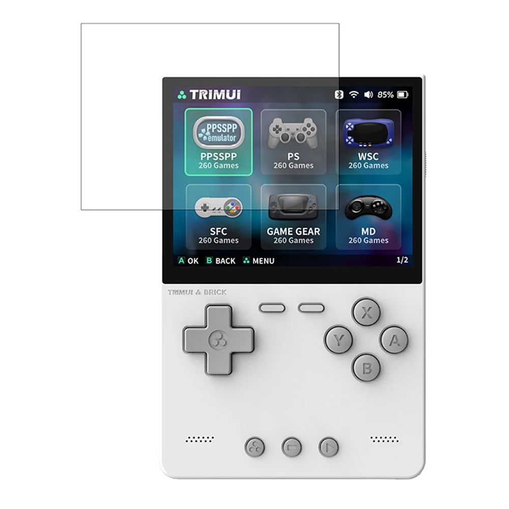 For Trimui Brick Tempered Glass Screen Protector Films Anti-Scratch 9H Tempered Glass Protective Film Game Console Accessories