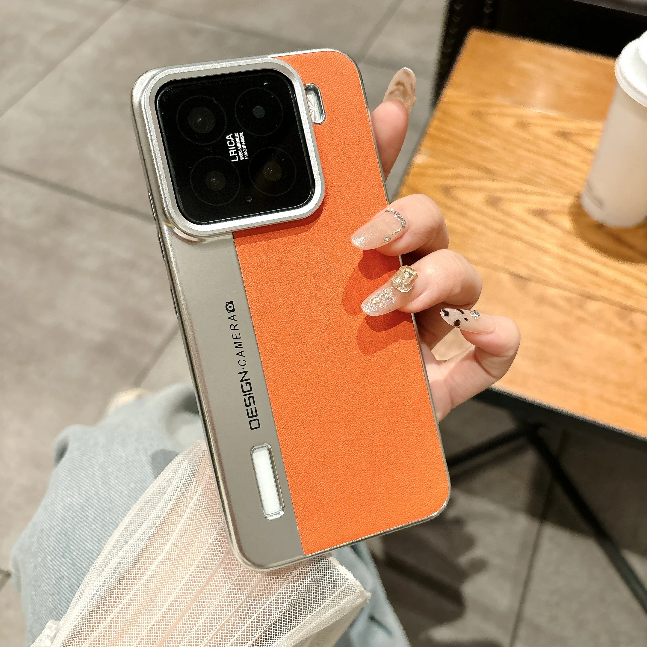 Elegant Leather Stitching Phone Case - Stylish Plating & Shockproof Design