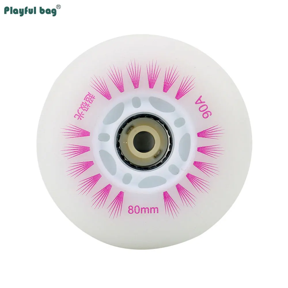 JHKJ 8 Pack 72mm 76mm 80mm Inline Skate Wheels Skates Replacement