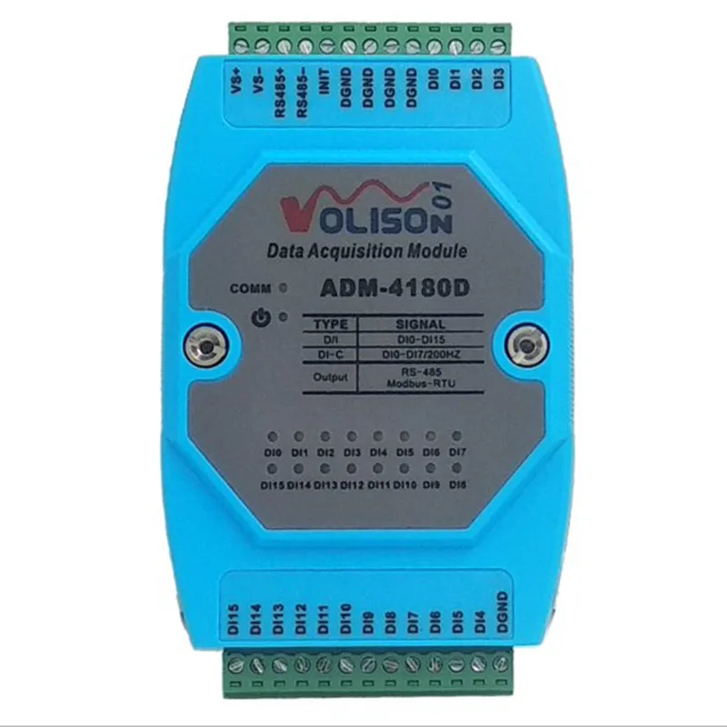 

ADM-4180D 16DI isolated digital / 16-channel switching acquisition module MODBUS-RTU RS485 communication