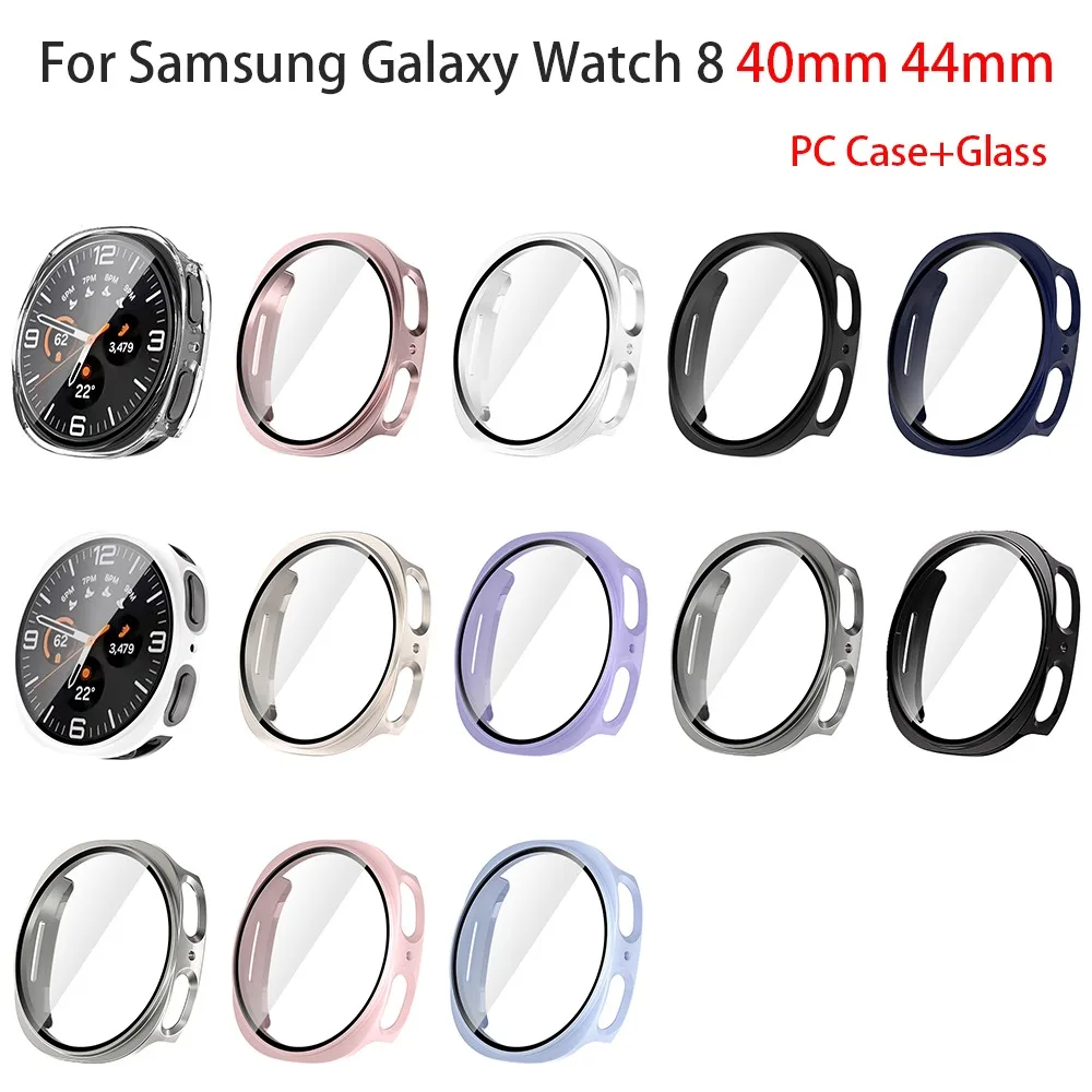 Premium Tempered Glass Smartwatch Protective Case with Screen Protector