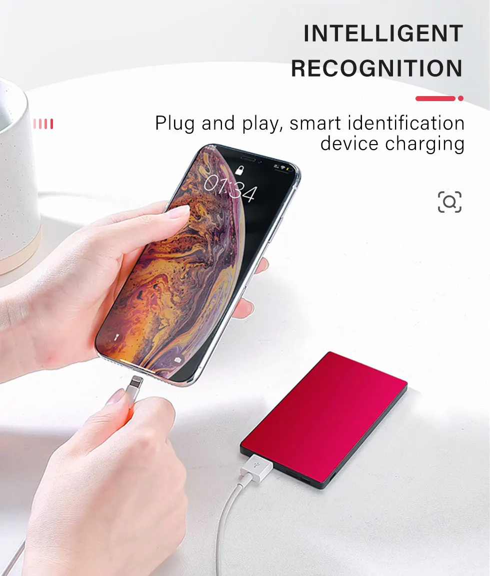 ultra thin Power Bank 6000mAh Portable Charger PowerBank 6000mah External Battery Charger PoverBank for iPhone 12 8 Xiaomi mi 10 magnetic wireless power bank