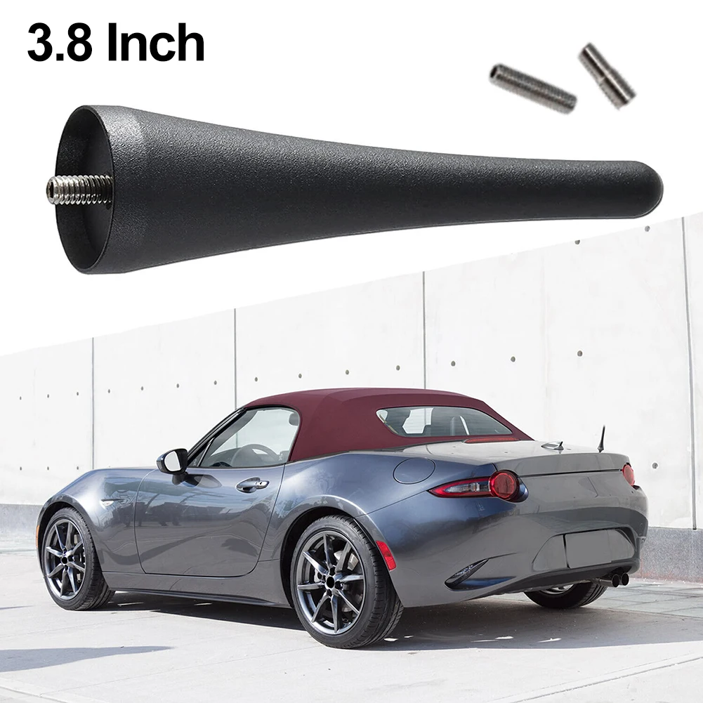 9.5cm Universal Car Radio Rubber Short Antenna Mast FM AM Roof Mount ...