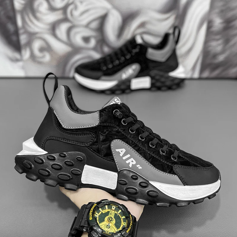 New Men's Casual Shoes Fall and Winter Down Cloth Men's