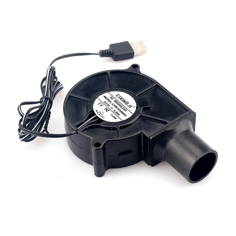 

New 7530 5V USB Powered Fan with One Speed Controller- Compact and Quiet Blower for Barbecue and Camping